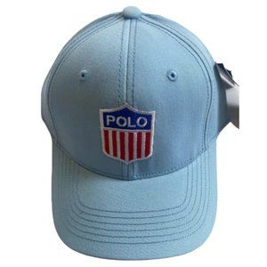 NWT Polo Ralph Lauren Light Blue Classic Cotton Baseball Cap Logo Embroidered